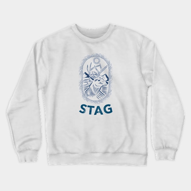 Stag, Winter Sports, Wildlife T-shirt,  Hunting T-shirt, Stalking T-shirt Crewneck Sweatshirt by Style Conscious